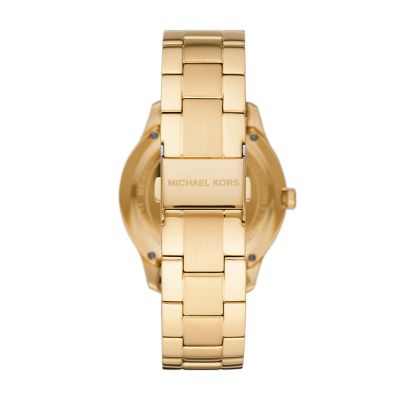 Michael Kors Runway Three-Hand Gold-Tone Stainless Steel Watch - MK6911 -  Watch Station