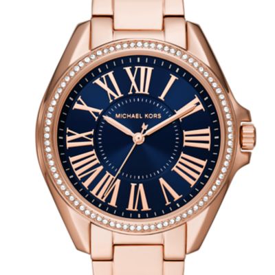 Michael Kors Uhr Kacie 3-Zeiger-Werk Edelstahl roségoldfarben