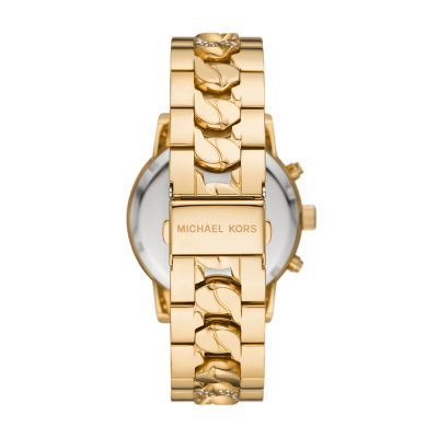 michael kors stainless steel gold watch