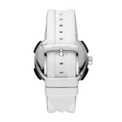 Michael kors clearance white silicone watch