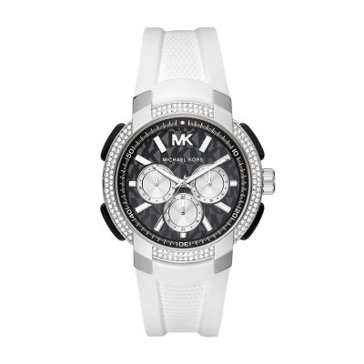 Michael Kors Sidney Multifunction White Silicone Watch