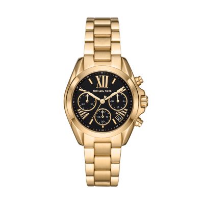 Michael Kors Women's Bradshaw Chronograph Gold-Tone Stainless Steel Watch - Gold