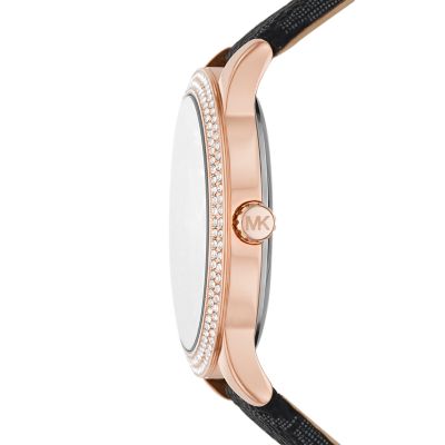 Michael Kors Tibby Multifunction Black PVC Watch - MK6968