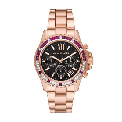 golf Stramme svale Michael Kors Everest Chronograph Rose Gold-Tone Stainless Steel Watch -  MK6972 - Watch Station