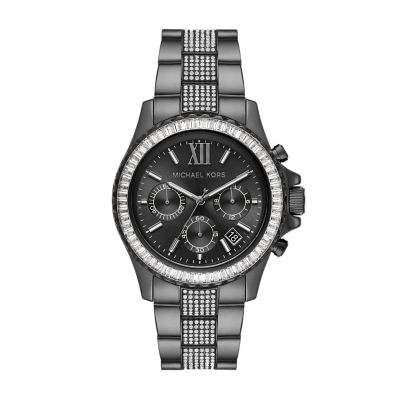 Gunmetal-Tone Everest MK6974 - - Steel Chronograph Station Michael Stainless Watch Watch Kors