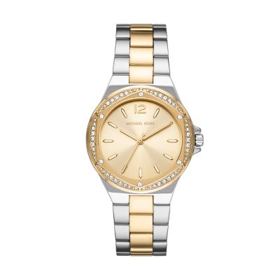 Michael Kors Lennox Three-Hand Two-Tone Stainless Steel Watch