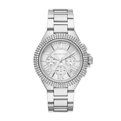 Mk camille watch deals silver