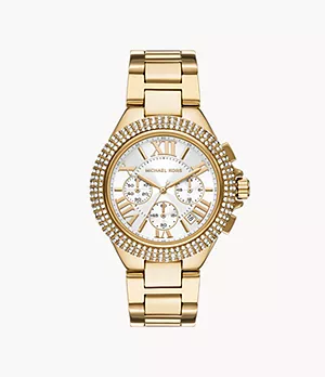 Michael Kors Camille Chronograph Gold-Tone Stainless Steel Watch