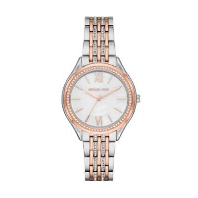 mk two tone women's watch