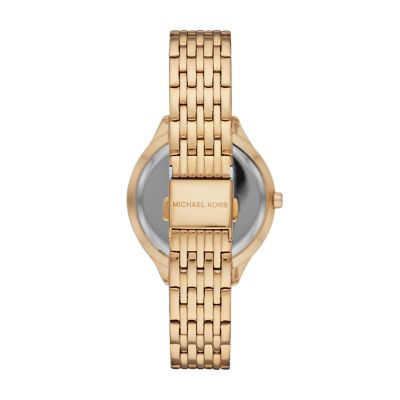 Michael Kors Women's Mindy Three-Hand Gold-Tone Steel Watch - MK7078 - Watch  Station