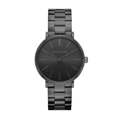 all black michael kors watch women's