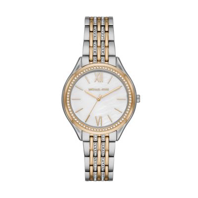 michael kors 2 tone watch