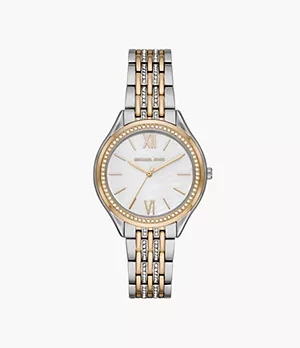 Michael Kors Women's Mindy Three-Hand Two-Tone Stainless Steel Watch