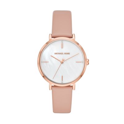 michael kors watch women leather