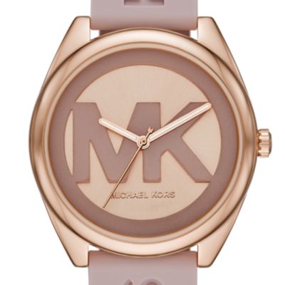 Michael Kors Jan Three-Hand Pink Silicone Watch