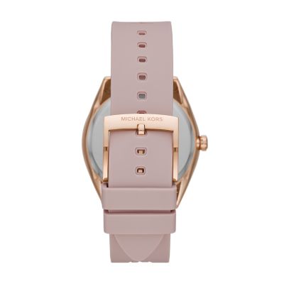 Michael kors pink silicone hot sale watch