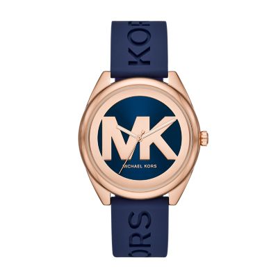 Michael Kors Jan Three-Hand Navy Silicone - MK7140 - Watch