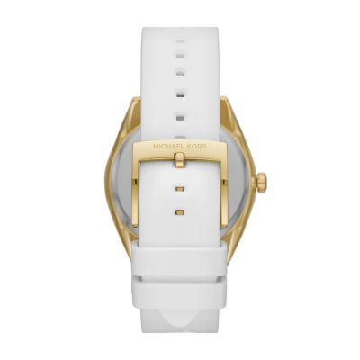 michael kors white silicone watch