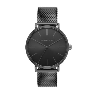 michael kors black stainless steel watch