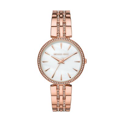 Michael kors rose gold clearance mother of pearl watch