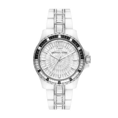 Michael kors silver on sale sparkle watch