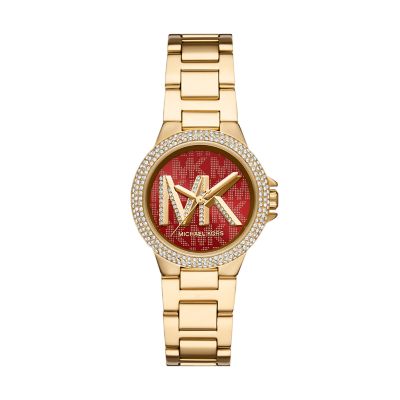 Michael Kors Camille Three Hand Gold Tone Stainless Steel Watch