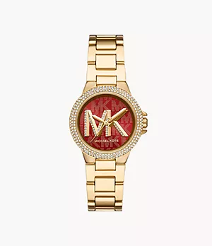 Michael Kors Camille Three-Hand Gold-Tone Stainless Steel Watch