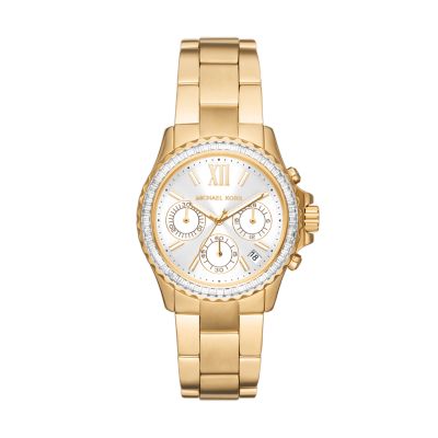 Michael kors shop chronograph gold