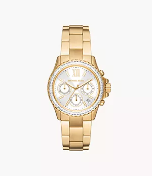 Michael Kors Everest Chronograph Gold-Tone Stainless Steel Watch