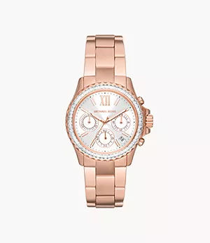 Michael Kors Everest Chronograph Rose Gold-Tone Stainless Steel Watch