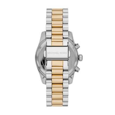 Michael Kors Lexington Chronograph Two Tone Stainless Steel Watch