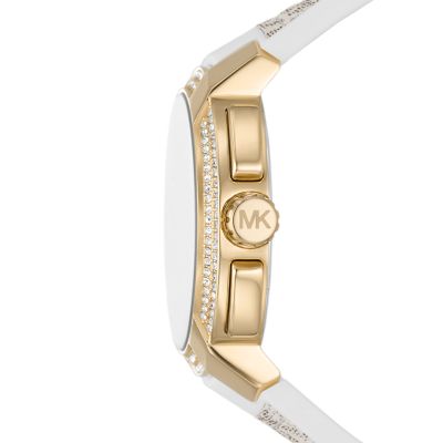 Michael Kors Sidney Multifunction Vanilla PVC Watch - MK7221