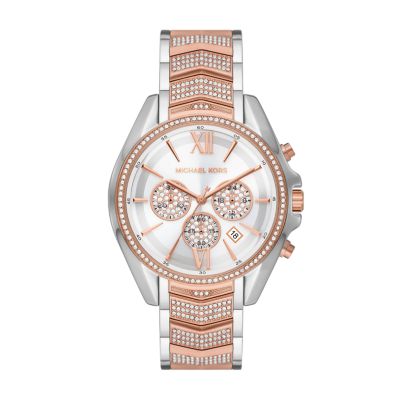 Michael Kors Whitney Chronograph Two Tone Stainless Steel Watch