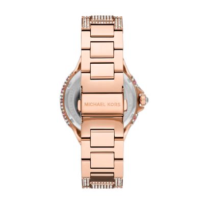 Michael Kors Limited Edition Camille Three-Hand Rose Gold-Tone Stainless  Steel Watch