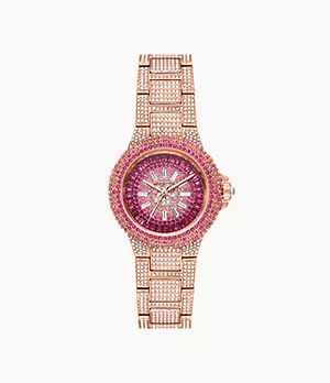 Michael Kors Limited Edition Camille Three-Hand Rose Gold-Tone Stainless Steel Watch