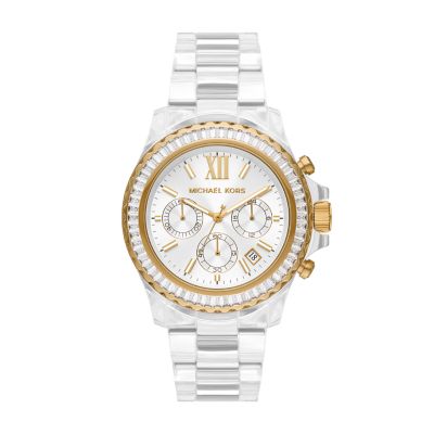 Michael kors deals watch white strap