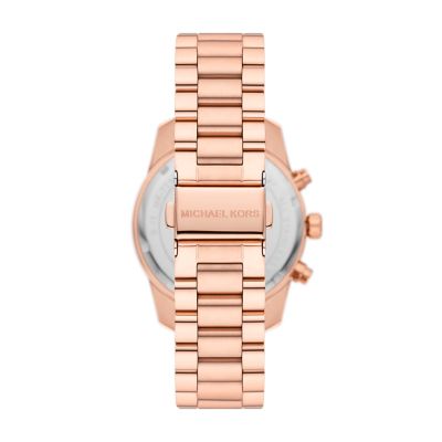 Michael kors lexington men's watch rose on sale gold