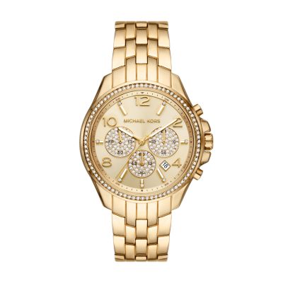 Michael kors hot sale chronograph gold