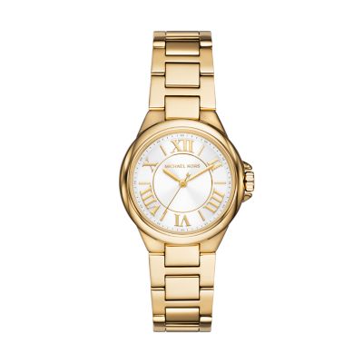 Michael Kors Camille Three-Hand Gold-Tone Stainless Steel Watch