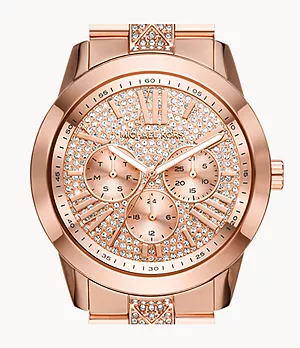 Michael Kors Multifunction Rose Gold-Tone Stainless Steel Watch
