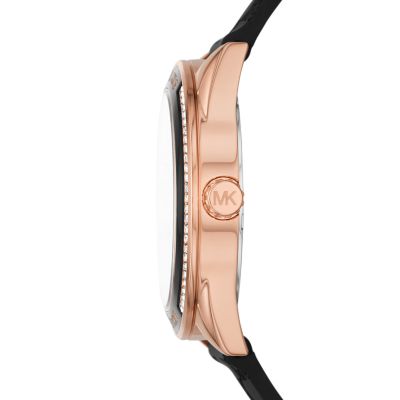 Michael Kors Multifunction Black Silicone Watch - MK7266