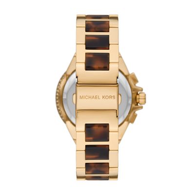 Michael Kors Camille Chronograph Gold-Tone Stainless Steel and Tortoise  Acetate Watch - MK7269 - Watch Station