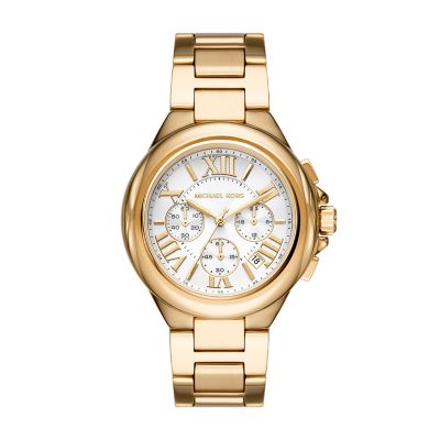 Michael Kors Women's Camille Chronograph Gold-Tone Stainless Steel Watch - Gold