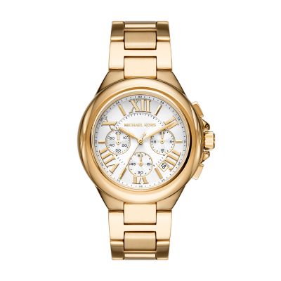 White and clearance gold mk watch