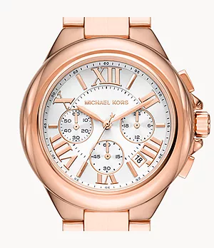 Michael Kors Camille Chronograph Rose Gold-Tone Stainless Steel Watch