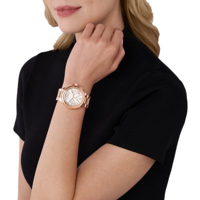 Mk Oversized Camille Rose Gold-Tone Watch - Rose Gold - Michael Kors