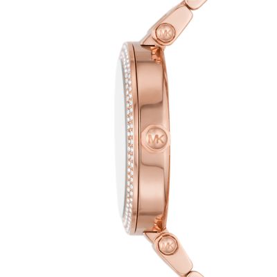Michael Kors Parker Three-Hand Rose Gold-Tone Stainless Steel
