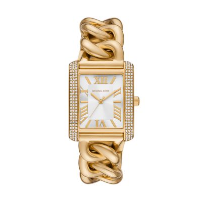 Michael Kors Emery Three-Hand Gold-Tone Stainless Steel Watch