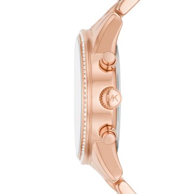 Michael Kors Ritz Chronograph Rose Gold-Tone Stainless Steel Watch