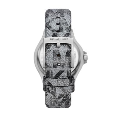 Michael Kors Lennox Three-Hand Silver Metallic PVC Watch - MK7309